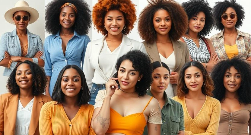A collage of diverse women showcasing their personal style