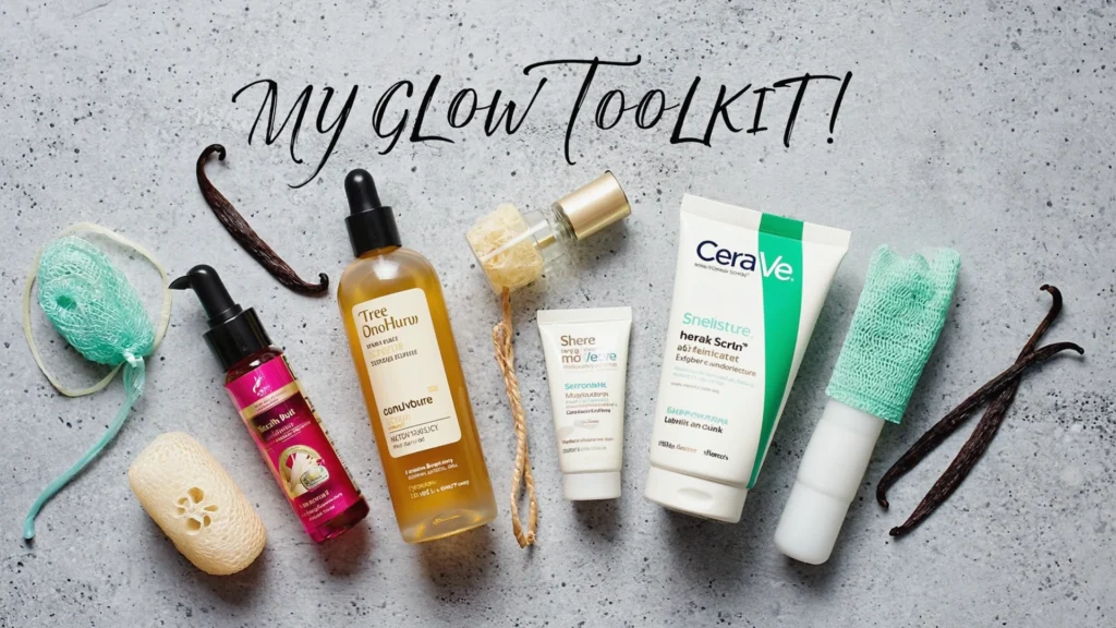 Vanilla body scrub essentials with Tree Hut and CeraVe