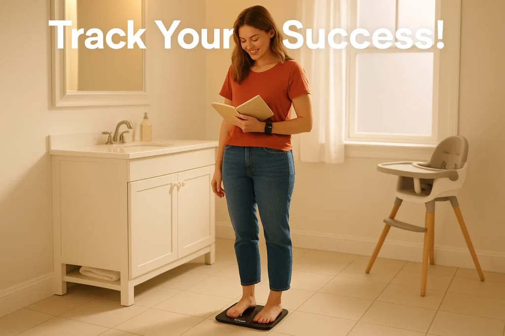 New mom tracking postpartum weight loss with RENPHO Smart Scale and Fitbit